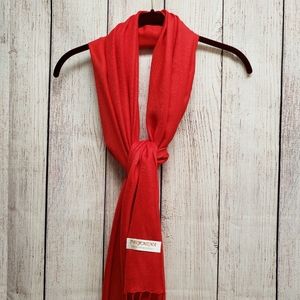 Red Pashmina Scarf 70% Pashmina 30% Silk
